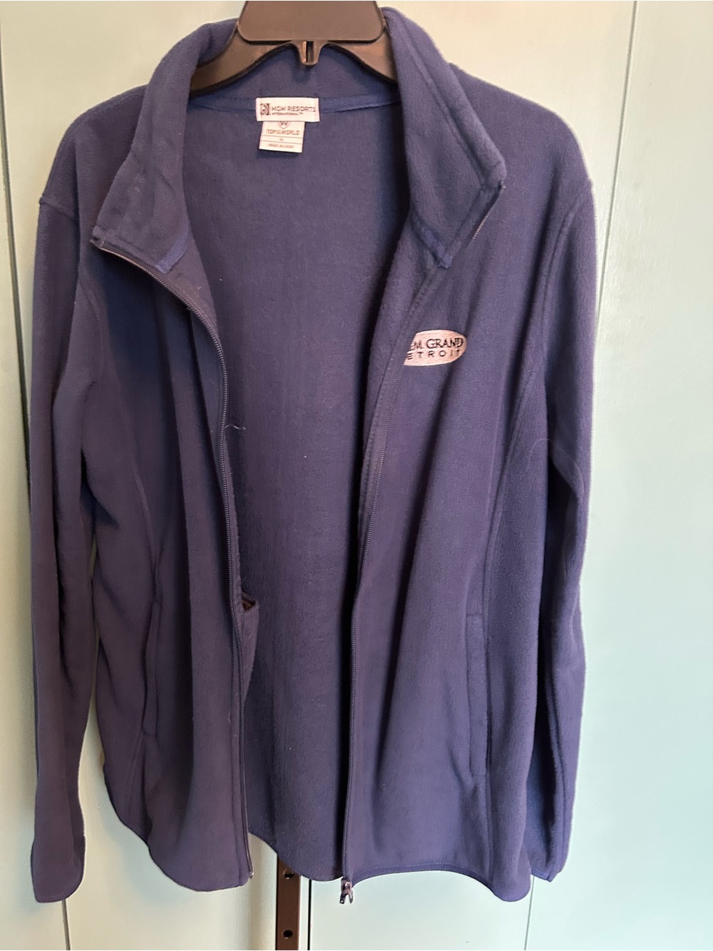 Navy Fleece Zip Jacket